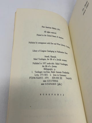 Rahel Varnhagen: The Life of a Jewish Woman