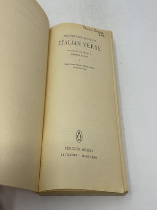 The Penguin Book Of Italian Verse