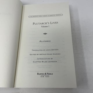 Plutarch's Lives Volume One