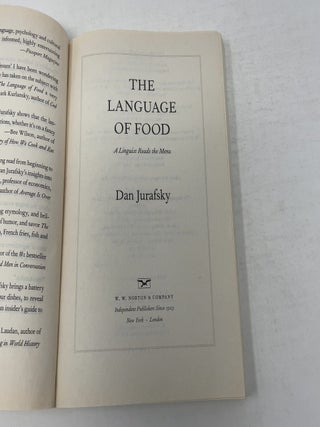 The Language of Food: A Linguist Reads the Menu