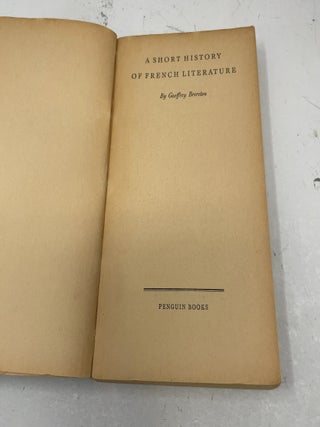A Short History of French Literature