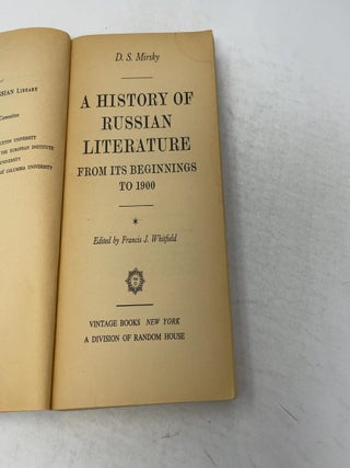 A History of Russian Literature, from it's beginning to 1900