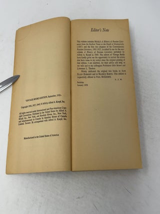 A History of Russian Literature, from it's beginning to 1900