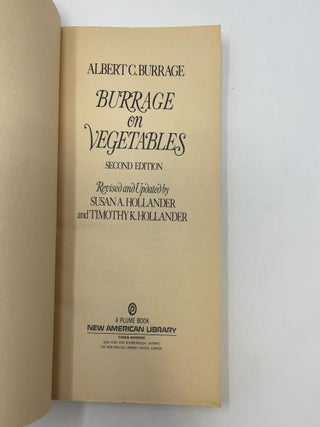 Burrage on Vegetables: A Guide to Vegetable Growing
