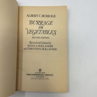Burrage on Vegetables: A Guide to Vegetable Growing