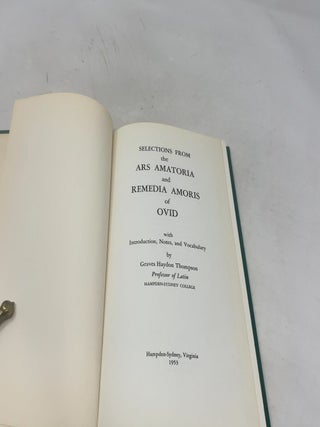 Selections from Ars Amatoria Remedia Amoris of Ovid