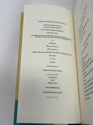 Song of myself, and other poems by Walt Whitman