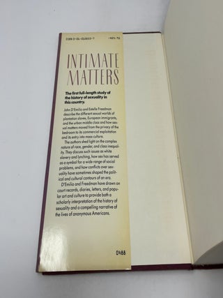 Intimate Matters: A History of Sexuality in America