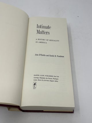 Intimate Matters: A History of Sexuality in America