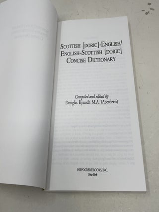 Scottish Doric- English/English Scottish Concise Dictionary