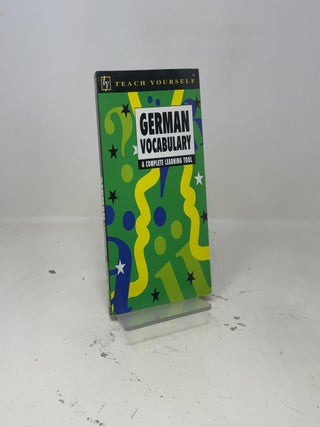 Item #440975 Teach Yourself German Vocabulary. Susan Ashworth-Fiedler