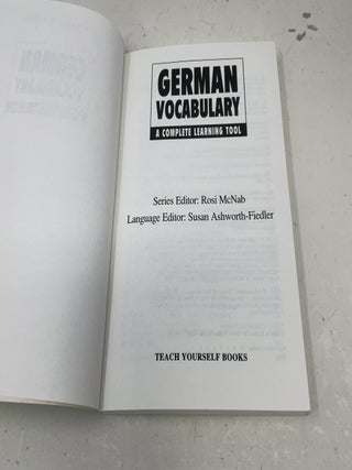 Teach Yourself German Vocabulary
