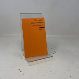 Item #441019 Die Lieder des Archipoeta