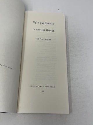 Myth and Society in Ancient Greece