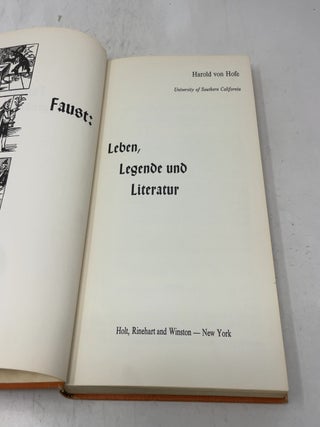 Faust: Leben, Legende und Literatur