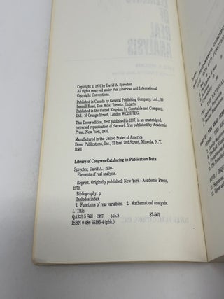 Elements of Real Analysis