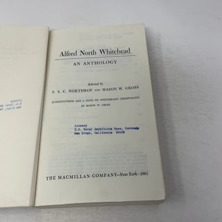 Alfred North Whitehead An Anthology