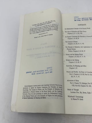 Alfred North Whitehead An Anthology