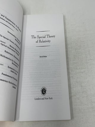 The Special Theory of Relativity