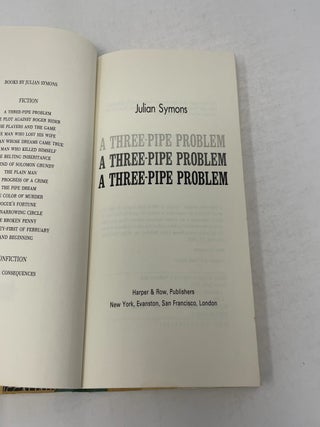 A Three-Pipe Problem
