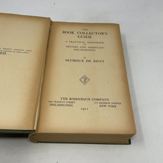 The Book Collector's Guide