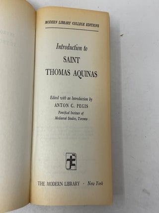 Introduction To Saint Thomas Aquinas