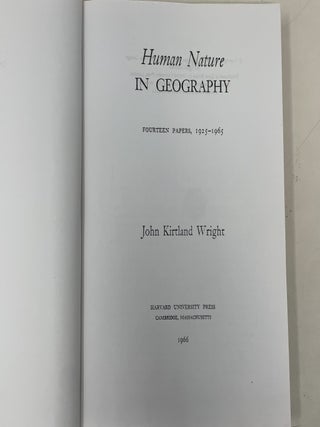 Human Nature in Geography