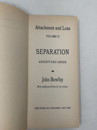 Separation: Anxiety And Anger Volume 2