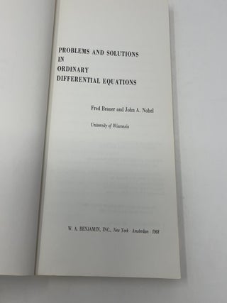 Problems and solutions in ordinary differential equations