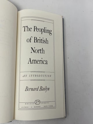 The Peopling of British North America: An Introduction