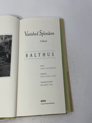 Vanished Splendors: A Memoir