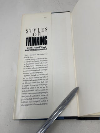 Styles of Thinking Strategies for Asking Questions, Making Decisions, and Solving Problems