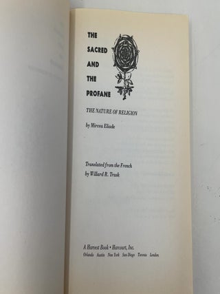 The Sacred and The Profane: The Nature of Religion
