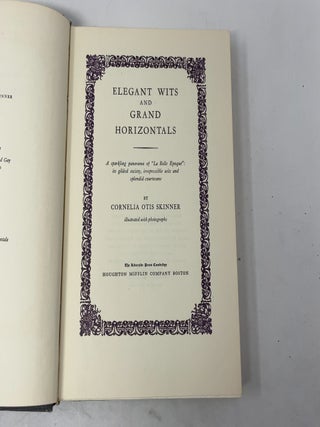 Elegant Wits and Grand Horizontals