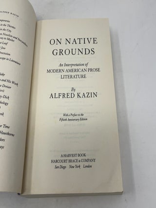 On Native Grounds: An Interpretation of Modern American Prose Literature