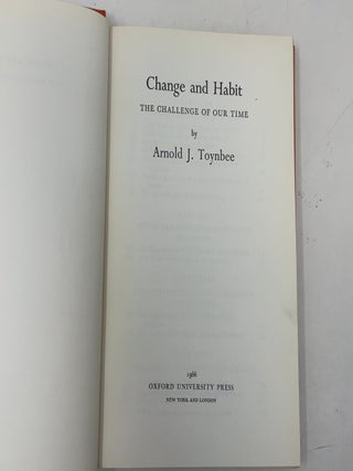 Change and Habit: The Challenge of Our Time