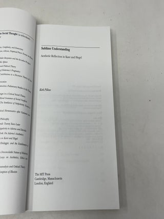 Sublime Understanding: Aesthetic Reflection in Kant and Hegel