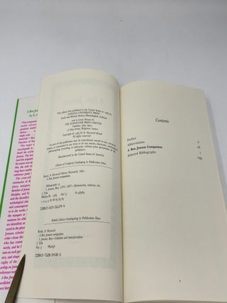 A Ben Jonson Companion