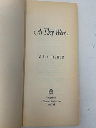 As They Were: Autobiographical Essays