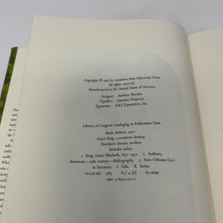 Grace King, a Southern Destiny