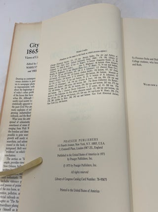 City Life 1965-1900, Views of Urban America