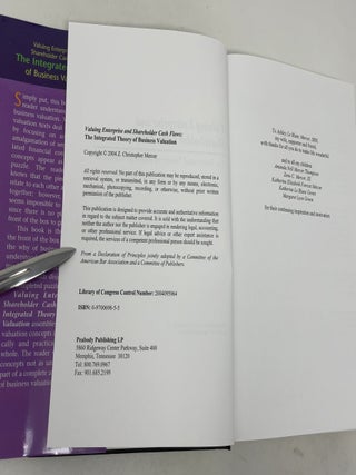 Valuing Enterprise and Shareholder Cash Flows: The Integrated Theory of Business Valuation