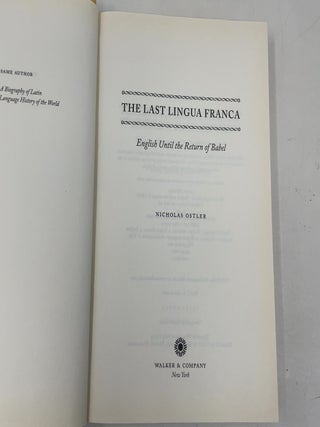 The Last Lingua Franca: English Until the Return of Babel