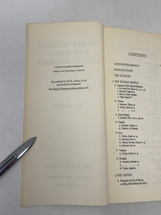 New Testament Background: Selected Documents