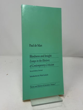 Item #450937 Blindness and insight. Paul de Man