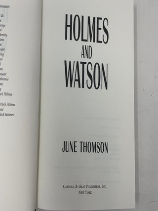 Holmes and Watson
