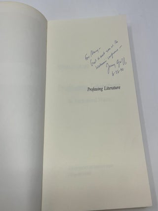 Professing Literature