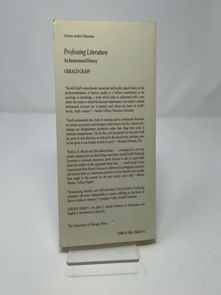 Professing Literature