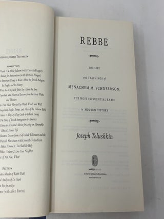 Rebbe: The Life and Teachings of Menachem M. Schneerson, the Most Influential Rabbi in Modern History