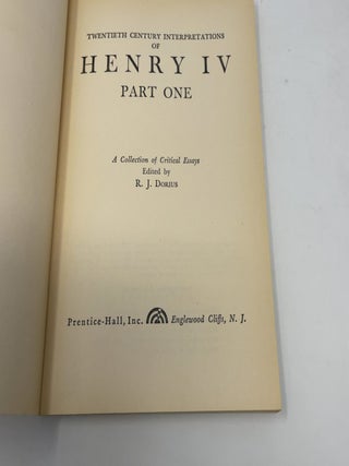 Twentieht Century Interpretations of Henry IV Part One